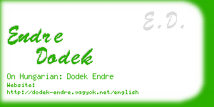 endre dodek business card